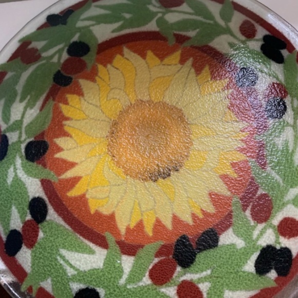 Host Pick (WOW) RARE Vintage Beautiful “Tuscany” Peggy Karr Glass Plate Art - Picture 10 of 10